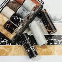 Waterproof Self-adhesive PVC Waist Line Wallpaper Wood Grain Wall Border Stickers Skirting Line Vinyl Decals Home Decor