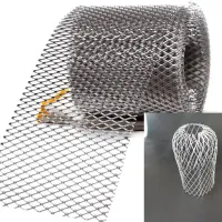 Aluminum Leaf Guard Gutter Protection Net with Stainless Steel Clips Durable Leaf Guard Effective Rain Gutter Covering Net