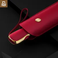 Youpin Flat Automatic Umbrella Rain Women Ultralight Travel Sun Umbrella Girls Anti UV Portable Folding Umbrellas 6 Ribs Parasol