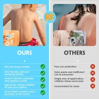 AA73 Sunscreen Applicator For Kids, Sunscreen Brush Set, Sunscreen Lotion Applicator Travel Sunscreen Applicator