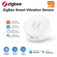 Tuya ZigBee Smart Vibration Tilt Sensor Real Time Monitor Door Window Detection Alarm Smart Home Security Protection System