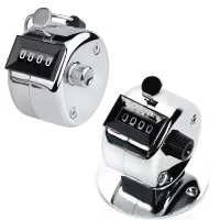 Metal Handheld Tally Counter 4-Digit Number Count Clicker,Mechanical Counters Clickers Pitch Counter for Coaching, Fishing, Golf