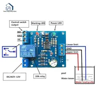 9V-12V Liquid Water Level Controller Sensor Automatic Pumping Drainage Water Level Detection Water Short Protection Pump Control