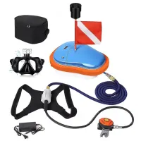 Underwater Diving Snorkeling Ventilator Portable Scuba Gear with Diving Mask 50 Mins Air Compressor Support Replace Battery