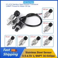 1/8NPT Thread Stainless Steel Pressure Transducer Sender Sensor for Oil Fuel  Water Pressure Sender Pressure Transducer