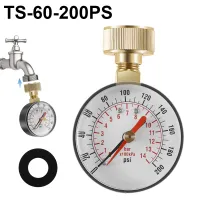 Pressure Gauge Water Pressure Test Gauge TS-60-200 PSI Water Pump Pressure Gauge for Hose Faucet Garden Hose