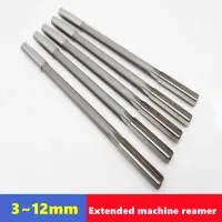 HSS H7 extended straight shank machine reamer 3-12mm, 100, 220, 300mm total length, suitable for mechanical chuck reamers