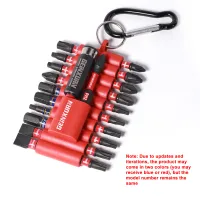 Geinxurn 22 Pcs Impact Screwdriver Bits Set with Organizer Sleeve, Magnetic  S2 Steel Multi Driver Bits and 1Pc Bit Holder