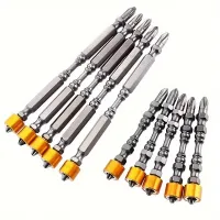 5/10 Pcs PH2 Magnetic Screwdriver Bits Phillips 1/4 Inch Hexagonal Shank with Magnetic Ring for Electric Screwdriver