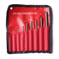 6/9/10pcs Pins Punch Set Steel Multi Size Grip Roll Pins Punch Tool Kit Professional Hollow End Starter Punch Chisel Tools