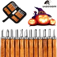 12pcs/set Wood Handle Wood Carving Chisel Scalpel Tools Set Cutter Wood Carving Knife Set Hand Tool Kit