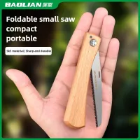 Mini Folding Manual Saw Non-slip Wooden Handle Pull Foldable Saw Flush Cut Trim Saw for Handsaw Woodworking Plastic Cutting Tool