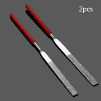 2pcs Diamond File Set Metal Stone Grinding Flat Diamond Needle File DIY Wood Rasp File Needle Jewelry Polishing Tool