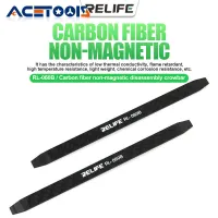 RELIFE RL-060B Carbon Fiber Disassembly Crowbar for Mobile Phone Laptop Maintenance Non-magnetic LCD Screen Dismantling Tool