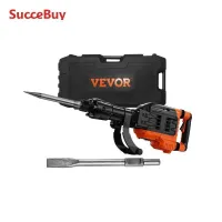 SucceBuy Demolition Jack Hammer 3500W Concrete Breaker 2pcs Chisel Gloves for Trenching 1900 BPM Heavy Duty Electric Jack Hammer