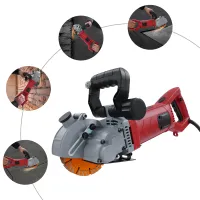 Electric Wall Groove Cutting Machine 110V 4800W 360° Grooving Chaser, K1331 Brick Concrete Slotting Groover