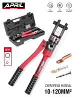 APRIL Hydraulic Crimping Tool YQK-120 Crimping Range 10-120mm² Copper and Aluminum Terminal Compression Tool Wire Rope Crimper