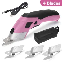 Cordless Electric Scissors Cardboard Cutter Rechargeable Electric Fabric Scissors Cutter With Blades For Leather Carboard Carpet