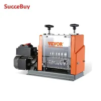 SucceBuy Electric Wire Stripping Machine 60W 1.5-25mm Visible Stripping Depth 6 Round 1 Flat Channels for Scrap Copper Recycling
