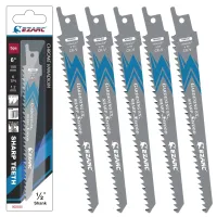 5PCS Wood Pruning Reciprocating Saw Blade 6-Inch/150mm Recip Saw Blades R644GS 6TPI CRV Sharp Ground Teeth Sabre Saw Blades