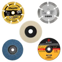 5pcs/Set 75mm Brazed Cutting Disc Metal Cut Off Wheel Mini Stone Saw Blade Wool Grinding Wheel for Angle Grinder Cutting Polishi
