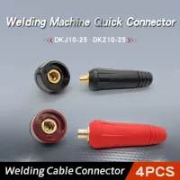 4PCS DKJ10-25 Welding Machine Quick Fitting TIG DKZ10-25  Welding Cable Panel Connector Socket Set Quick Fitting