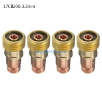 Y6GD 4 Pcs Collets Body Gas Lens Connector for Tig WP-17/18/26 Torch Welding