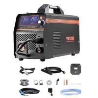 SucceBuy 4 in 1 MIG Welding Machine Gas MIG 160A 200A Multi-Process Synergic Mig Welder w/ IGBT Inverter LCD Screen Display MIG