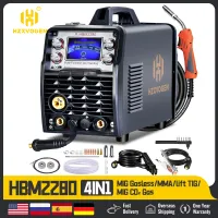 HZXVOGEN Welder 5 In 1 HMB2280 Gasless/Gas MIG ARC/MMA Lift TIG HBM2280 AluminumSynergy Semi-automatic Welding Machine Tools