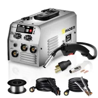 SSIMDER MIG Welder 140A 2 in 1 Stick/Flux Core Welder 110V/220v Dual Voltage Welding Machine with Flux Cored Wire MIG/ARC Welder