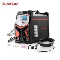 VEVOR TIG Welder 200A 6-In-1 Aluminum Welding Machine AC/ TIG/DC Pulse Spot MMA Stick Electric Welder with Synergic Control IGBT