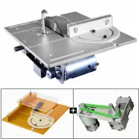 Workbench Table Saw Circular Saw Flip Cover Plate with Bearing Motor Lifting Spindle 24x20cm Min Saw Table for 4 Inch Saw Blade