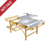 Woodworking Saw Table, Foldable Worktable, Multifunctional Precision Push Table Saw, Stainless Steel Portable