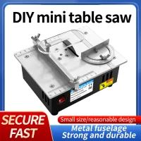 Mini Multifunctional Table Saw 96W Small Cutting DIY Saw 5000RMP Bench Lathe Cutter Machine 0.55in Cutting Depth for Woodworking