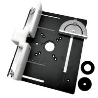 Aluminum Router Table Insert Plate W/ Miter Gauge Guide and Bracket for Woodworking Benches Table Saw Trimming Engraving Machine
