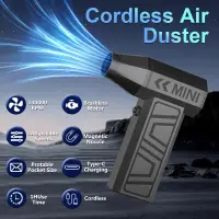 130000RPM Cleaning Blower Tools Type-C Charging Car Blowing Snow Electric Air Duster Turbo Jet Fan 4 Gears adjustable