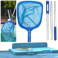 Pool Skimmer Net Pool Landing Net with Telescopic Rod Fine Mesh Pool Skimmer Lightweight Multifunction for Spa Hot Tub Fountain
