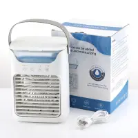 Air Conditioner Fan 700ML 3 Speed 2 Cold Fog 3 Automatic Timing Portable Air Cooler Humidifier Desktop Cooling Fan