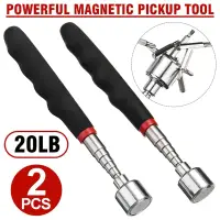 Telescopic Magnetic Iron Suction Rod with LED Light Metal Pick-up Tool DIY Strong Magnetic Metal Screw Suction Rod Pick-up Tool