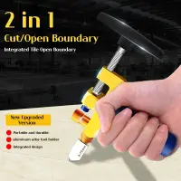 2 in 1 Glass Ceramic Tile Cutter Opener Breaker Pliers Tile Wheel Diamond Roller Cutting Manual Diamond with Knife Hand Tools