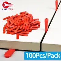 100Pcs Reusable Tile Leveling System Spacers Positioning Clips Wedge for Wall Floor Ceramic Gap Tiling Fixing Construction Tools