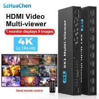 9x1 HDMI Multi-viewer switcher Seamless 4x1 4K HDMI 4 9 Screen Real Time Multi Viewer Screen Splitter 9 in 1 out Switch Adapter