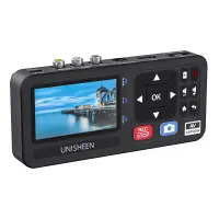 UNISHEEN Old Camcorder Converter Casette MP3 Reel Mini Small VHS Tape to Flash Digital Video Camera Recorder for TV with Monitor