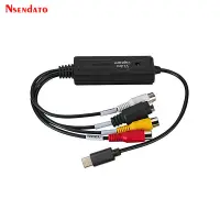 USB 2.0 Type C Video Capture Card With NTSC PAL USB2.0 Type-C AV S Video to RCA Gaming Live Streaming Video Recorder For Android