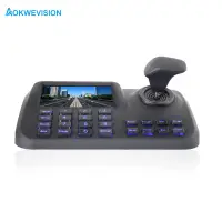 Compatible Onvif 3D CCTV IP PTZ joystick controller keyboard with 5 inch LCD screen for IP PTZ camera