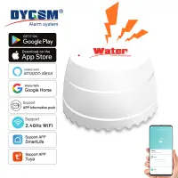 Tuya WiFi Water Leak Detector Flood Sensor Smart Life APP Remote Monitoring Flood Alert Overflow Security With Alexa Google