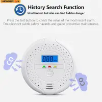 Independent CO Alarm Sensor Carbon Monoxide Alarm Detector High Sensitive Warning  Review LCD Display  3-year Sensor Lifespan