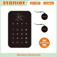 433MHz Wireless Touch Keyboard 2PCS RFID Card Arm Or Disarm Password Keypad For Home Security Alarm System Tuya Smart System