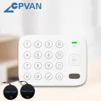 CPVAN 433Mhz Wireless Keyboard with 2pcs RFID card For Tuya Smart Home Security Alarm System Arm/Disarm Password Keypad