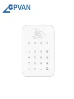 CPVAN 433Mhz Wireless Touch Keyboard with 2pcs RFID card Arm/Disarm Password Keypad For Tuya Smart Home Security Alarm System